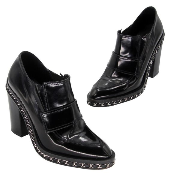 Chanel Signature Exotic Chain 38.5 Leather 2.55 Reissue Boots CC-0803N-0012 - Picture 1 of 11